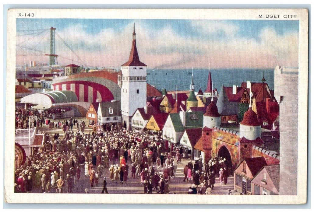 1934 Midget City A Century Of Progress Exposition Chicago Illinois IL Postcard