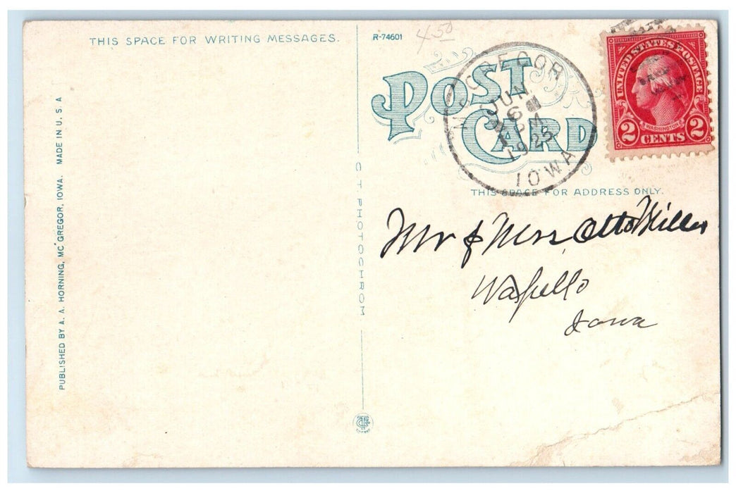 1925 Pretty Cave Pictured Rocks Proposed National Park McGregor IA Postcard
