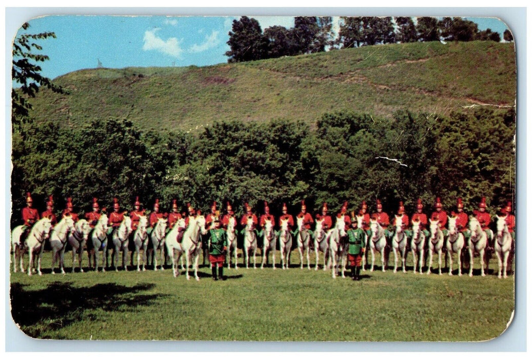 1952 Abu Bekr Shrine White Horse Patrol Sioux City Iowa IA Antique Postcard