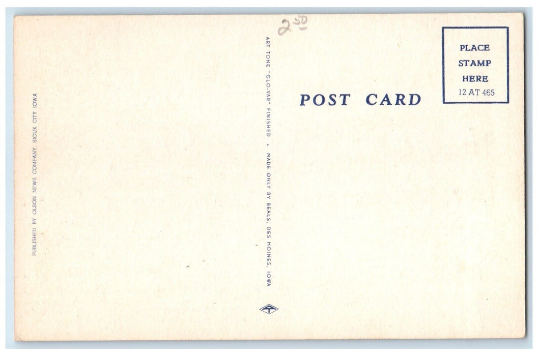 c1930's The Sioux Apartment Hotel Sioux City Iowa IA Unposted Vintage Postcard