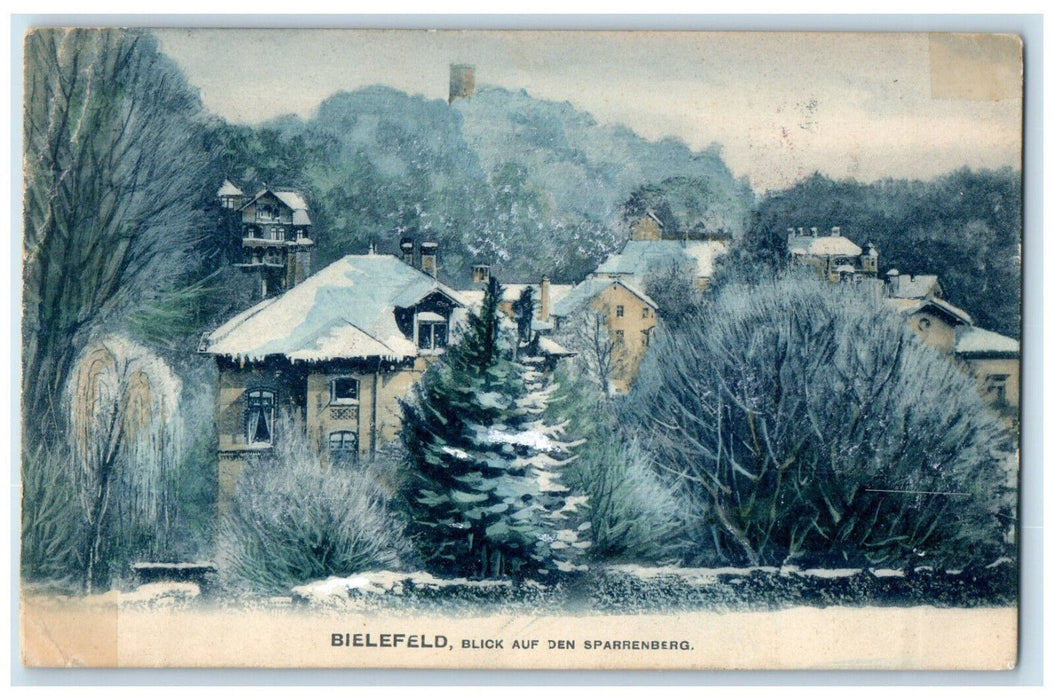 c1910 View Of The Sparrenberg Bielefeld North Rhine-Westphalia Germany Postcard