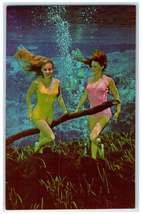 c1960 Demonstrating Natural Beauty Underwater Grand Canyon Florida FL Postcard
