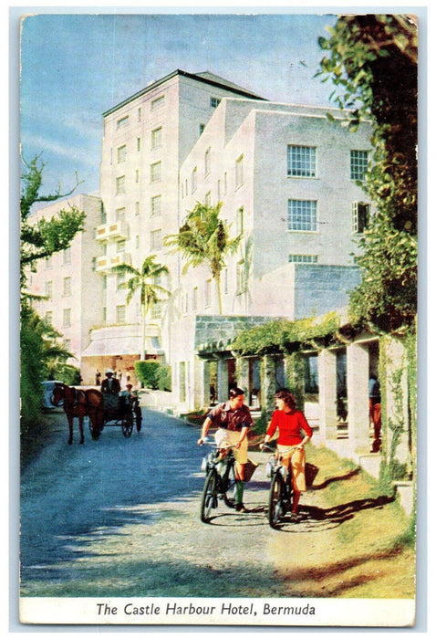 1953 View of The Castle Harbour Hotel Bermuda Vintage Posted Postcard