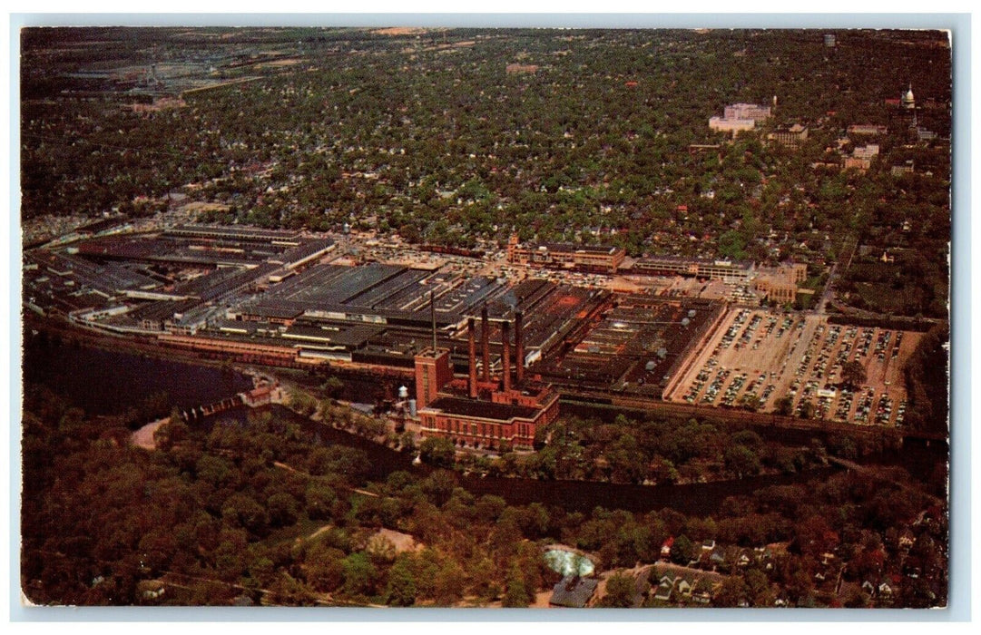 c1960 Aerial View Home Oldsmobile Factory Lansing Michigan MI Unposted Postcard
