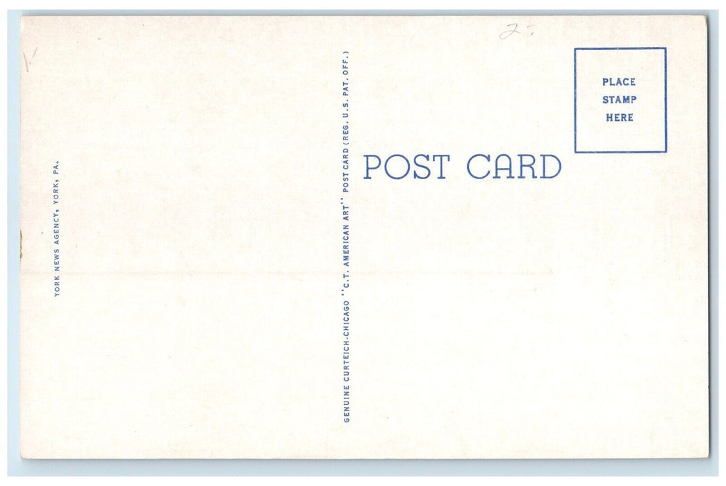 c1940 Exterior York County Home Building York Pennsylvania PA Unposted Postcard