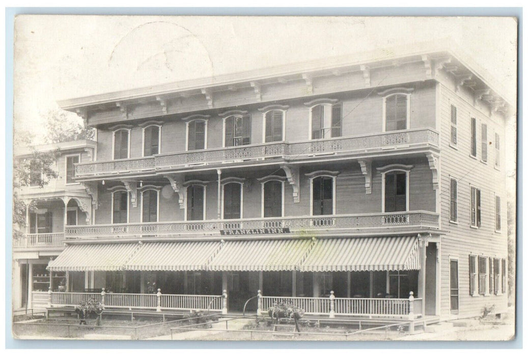 1914 Franklin Inn View Delaware County Franklin NY RPPC Photo Posted Postcard