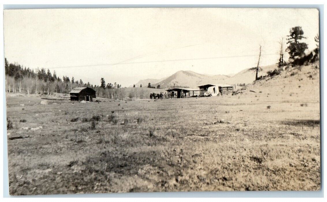 c1918 Deer Hunting Camp Mountain View Colorado CO RPPC Photo Unposted Postcard