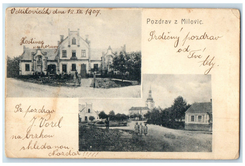 1923 Greetings from Efsernen Hammer Billerbeck Germany Multiview Postcard