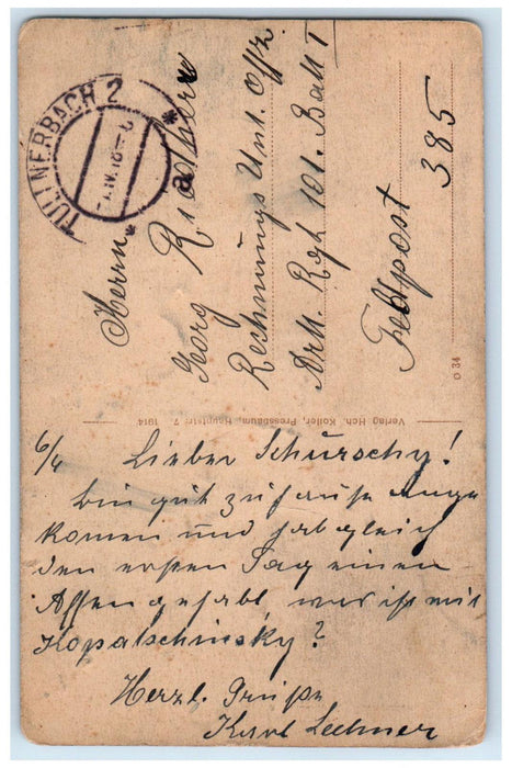 1918 Marie Lechner Gasthaus Tullnerbach Hauptstrasse 27 Austria Postcard