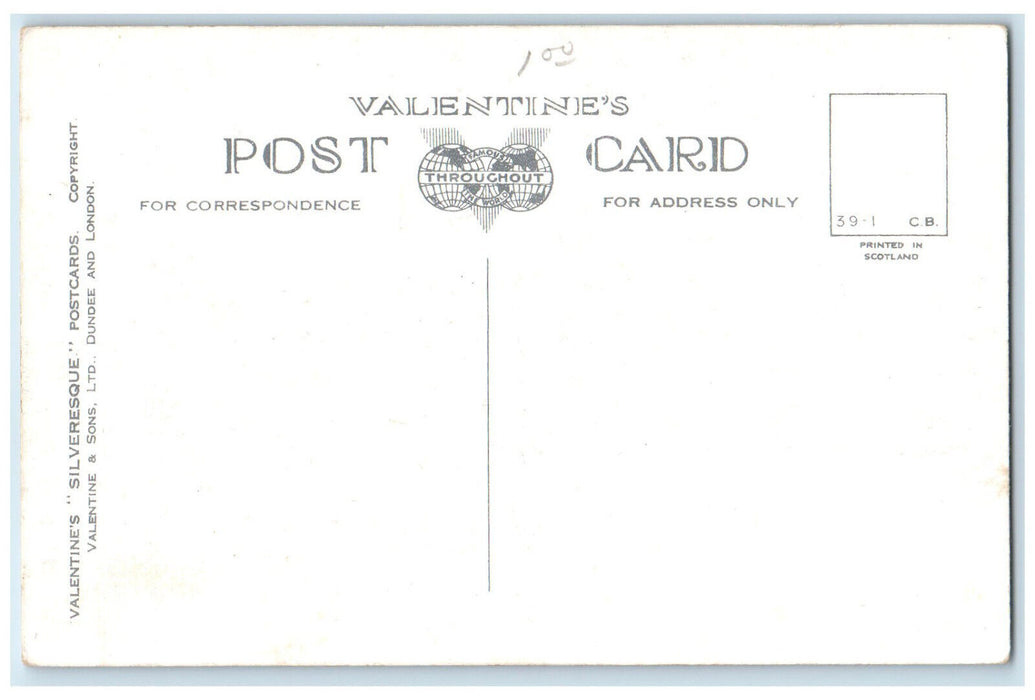 c1950's Old Bathing Pool Dunbar Scotland Silveresque Valentines Postcard
