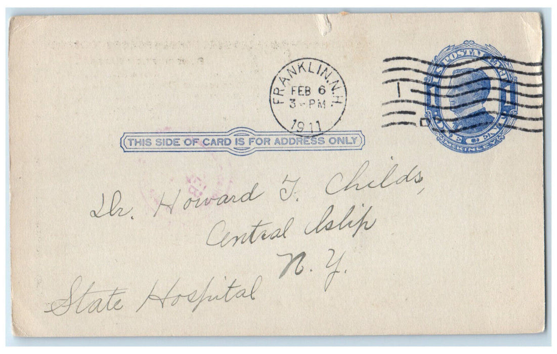 1912 Towne & Robie Franklin New Hampshire NH Posted Antique Postal Card