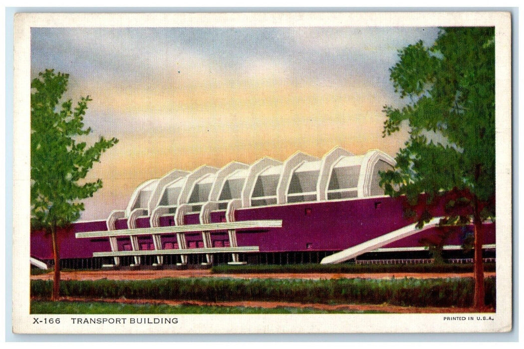 1934 Transport Building Century Progress Chicago's Transport Illinois Postcard
