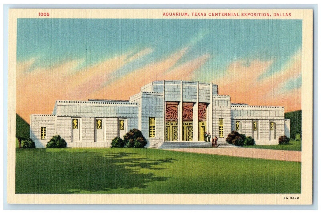 c1940 Aquarium Texas Centennial Exposition Dallas Mississippi River TX Postcard
