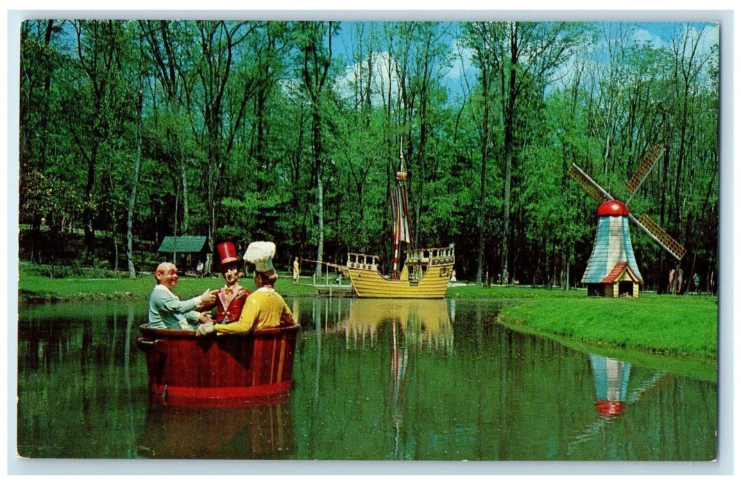 c1960 Arub Adub Dub Men Tub Story Book Forest Ligonier Pennsylvania PA Postcard