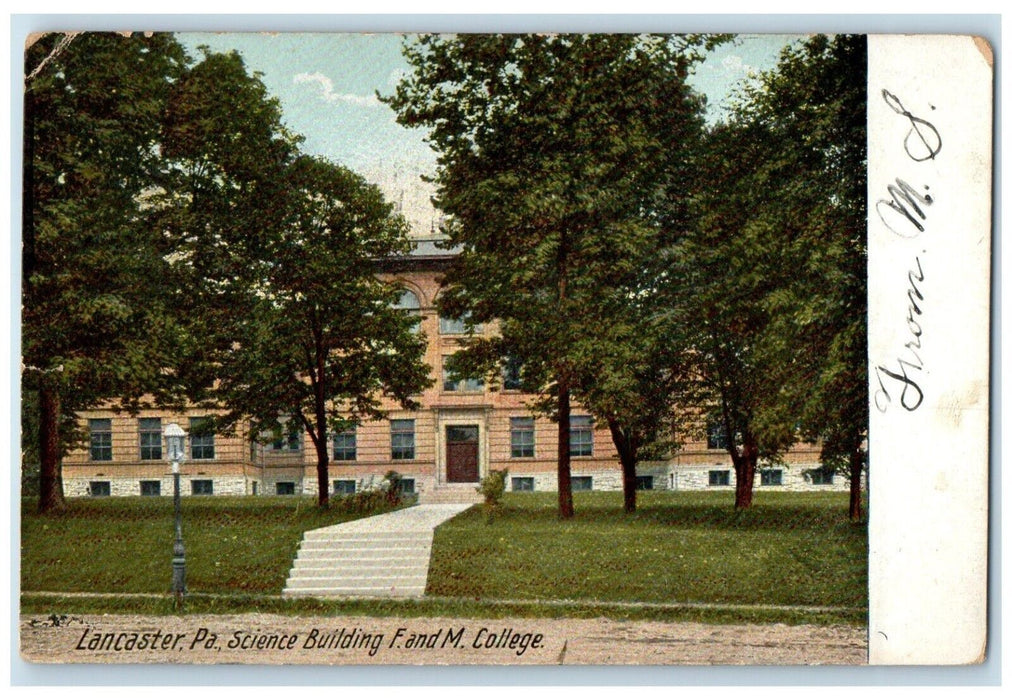 1906 Exterior Science Building F & M College Lancaster Pennsylvania PA Postcard