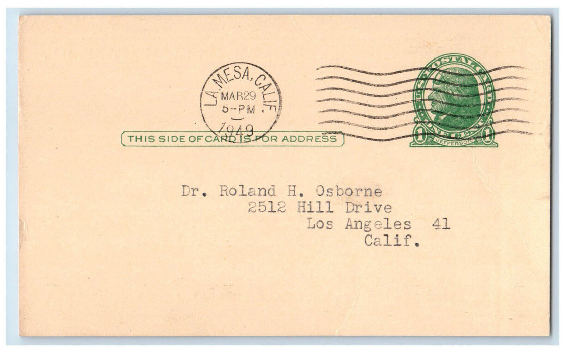1949 Wedding Sets Edson K Rice Highland Park Illinois IL Posted Postal Card