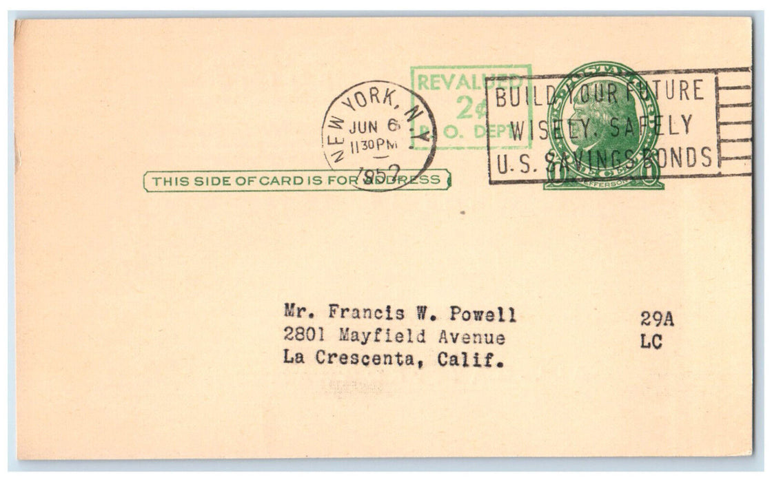 1952 Rain or Shine Annual Heights Alumni Day New York City NY Postal Card