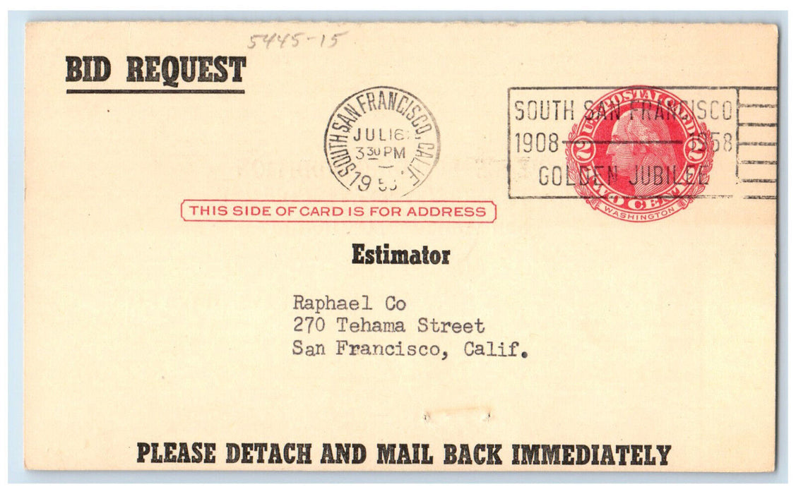 c1950's Science Building Addition San Francisco State College CA Postcard