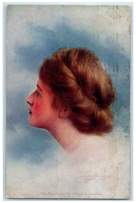 1908 Most Beautiful Woman Contest Winner Colorado Springs CO Antique Postcard