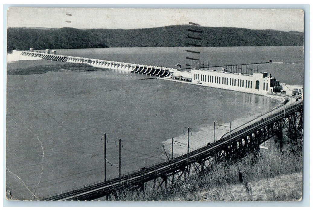 1950 Water Power Corporation Susquehanna River Safe Harbor Pennsylvania Postcard