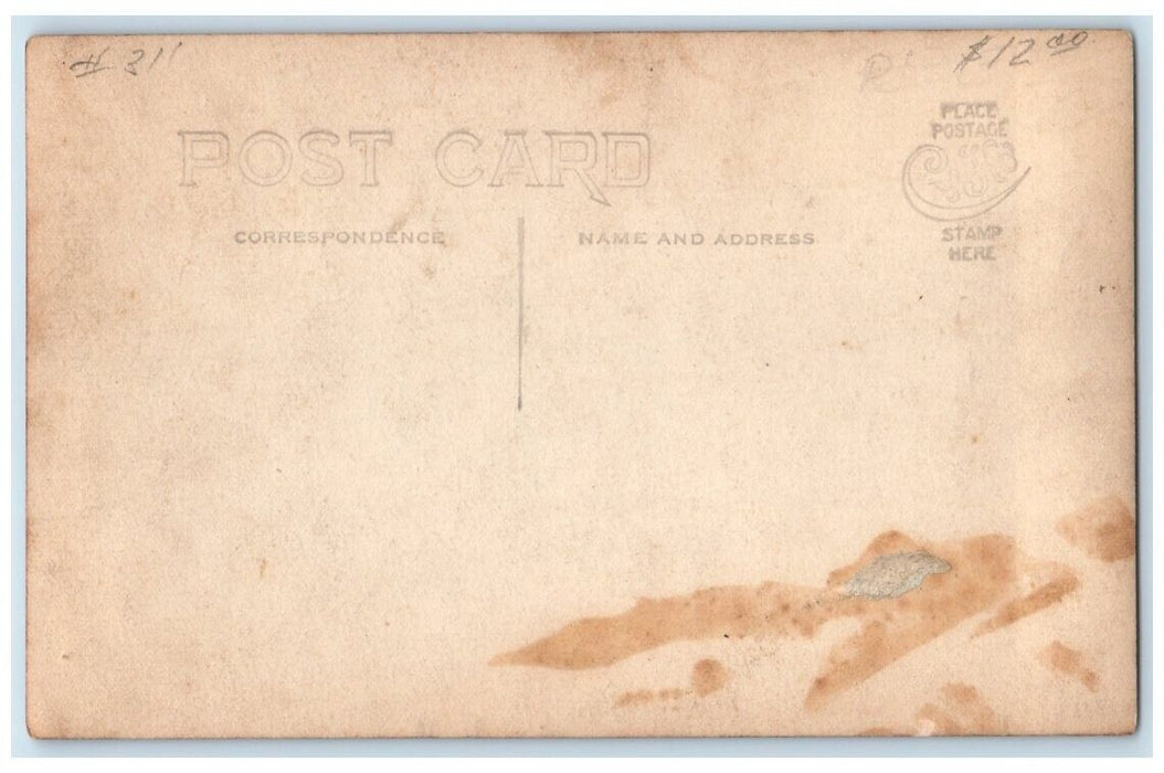c1910's Hunters Hunting Party Coyote Dogs Guns Posse View #1 RPPC Photo Postcard