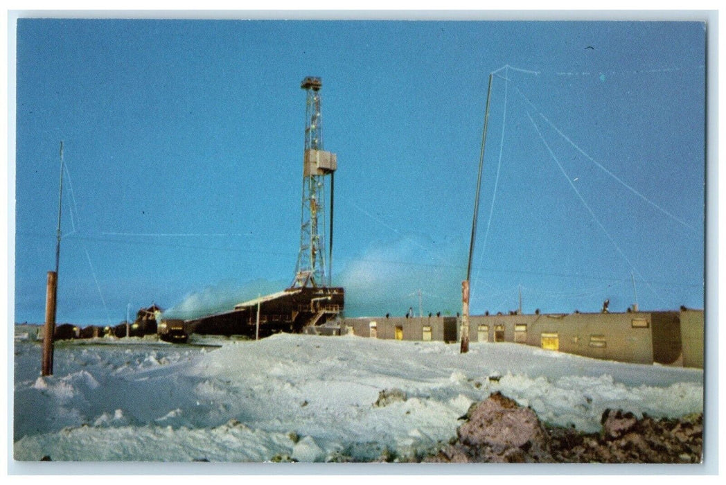 c1960 North Slope Oil Well Exterior Building Alaska AK Vintage Antique Postcard