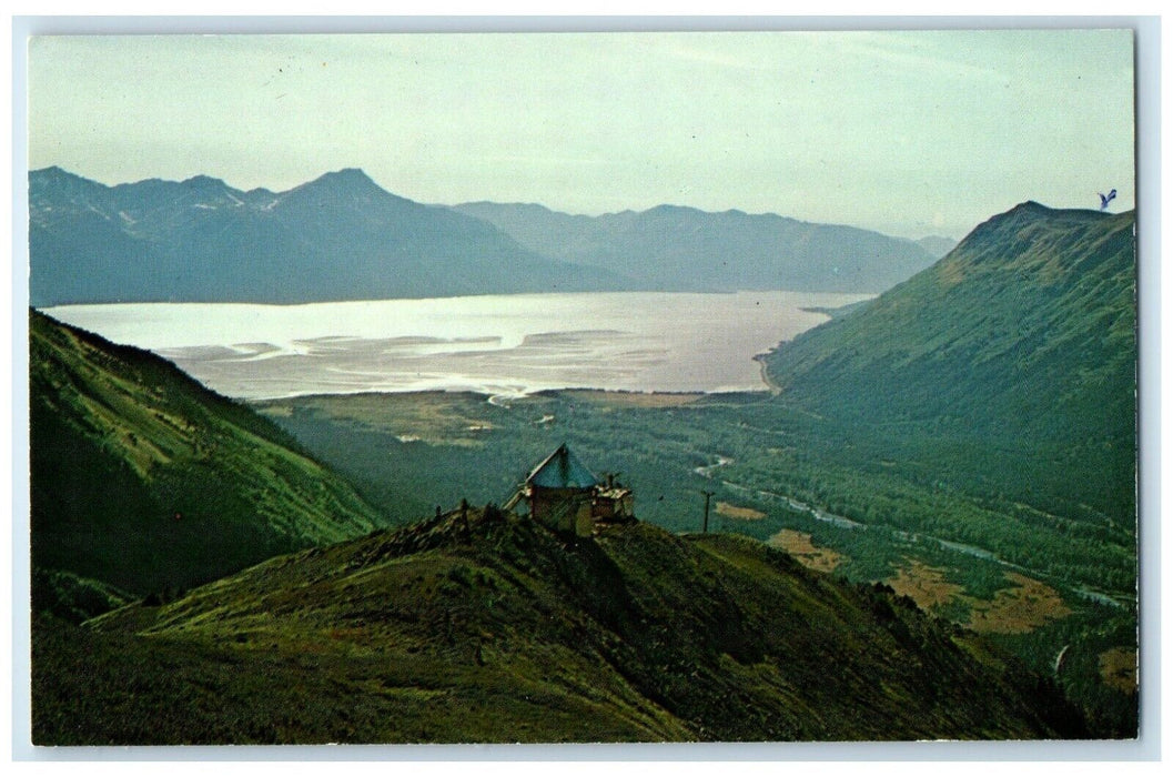 c1960 Year-Round Resort Sundeck Alpine Mountains Mt. Alyeska Alaska AK Postcard