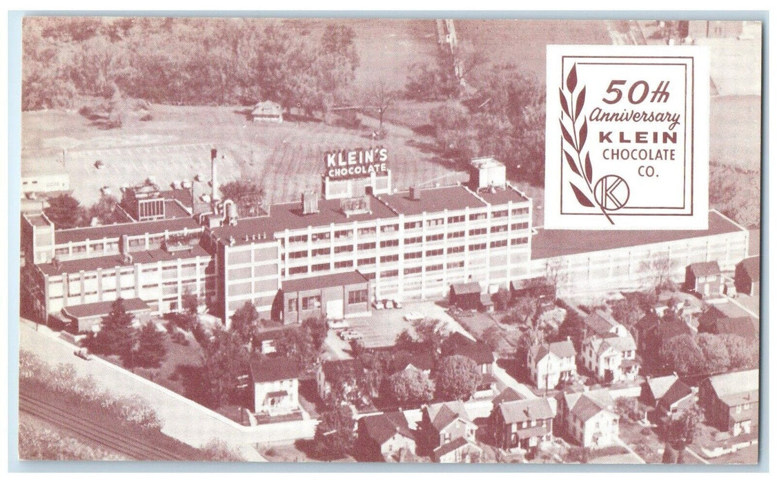c1960 Aerial View Klein Chocolate Company Elizabethtown Pennsylvania PA Postcard