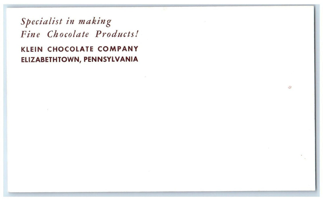 c1960 Aerial View Klein Chocolate Company Elizabethtown Pennsylvania PA Postcard