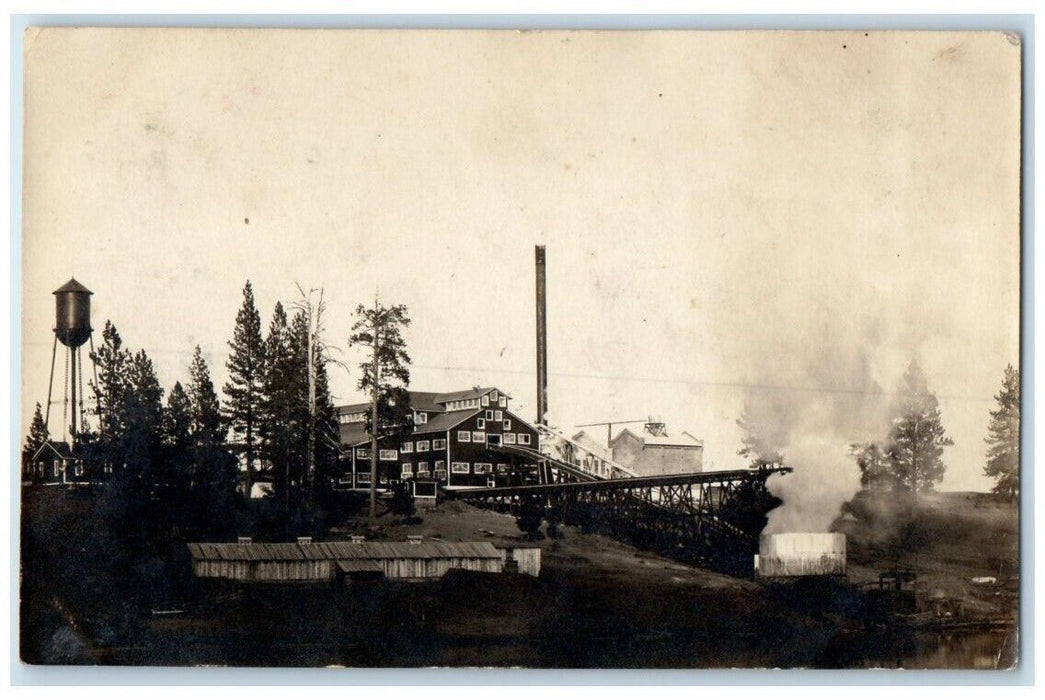 1910 Saw Mill Factory View West Lake Idaho ID RPPC Photo Posted Postcard