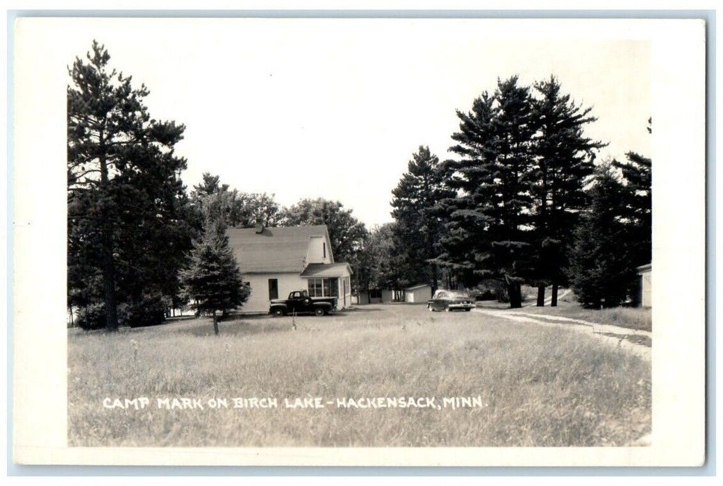 c1950's Camp Mark On Birch Lake View Hackensack MN RPPC Photo Unposted Postcard