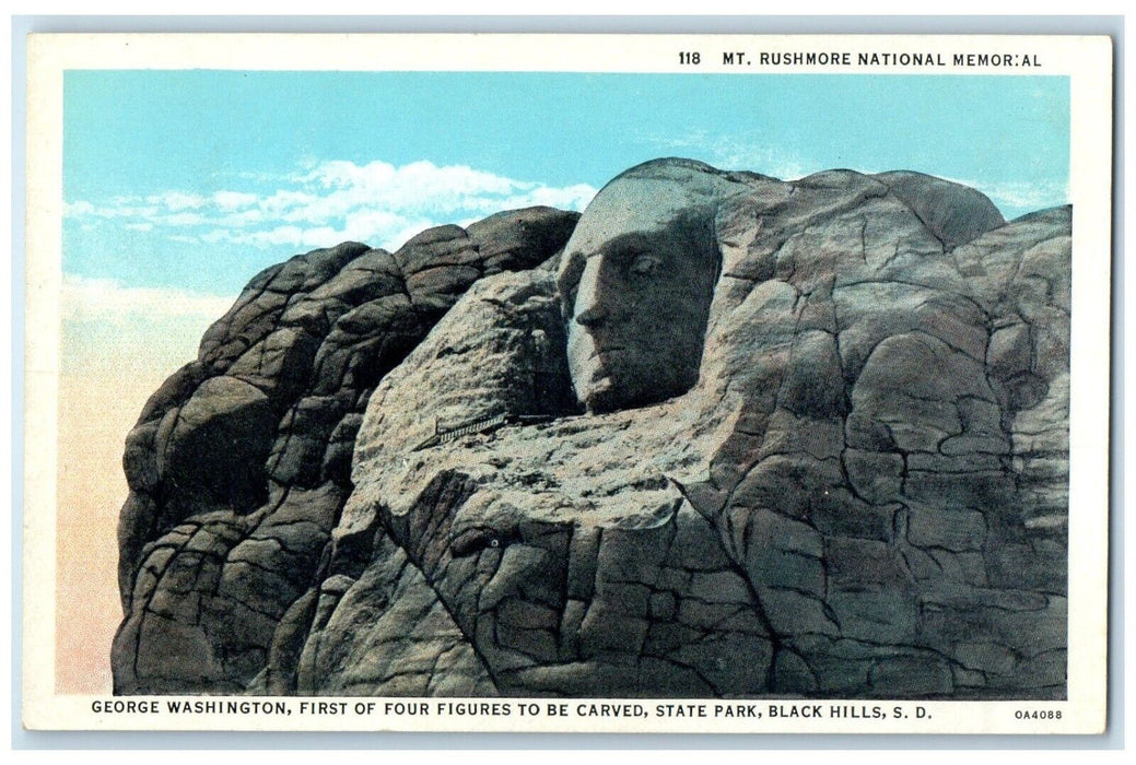 c1930's Mt. Rushmore National Memorial Black Hills South Dakota SD Postcard