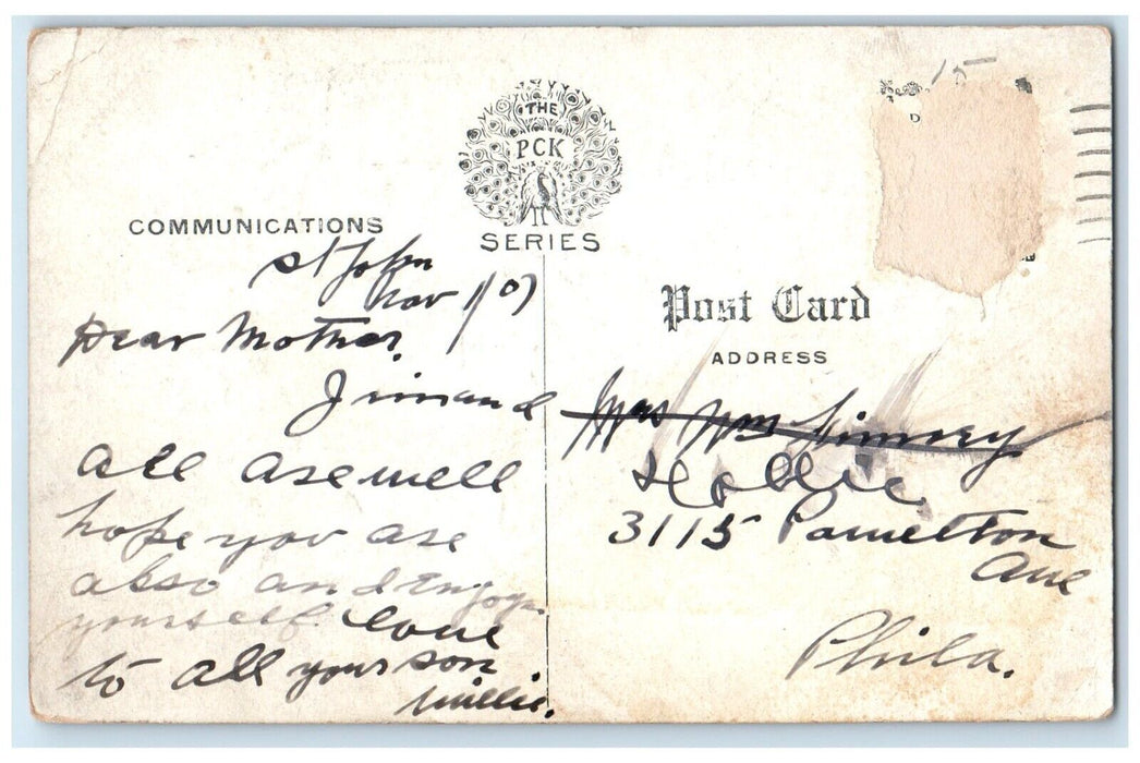 1907 Horse Carriage When Mother Travels Philadelphia Pennsylvania PA Postcard
