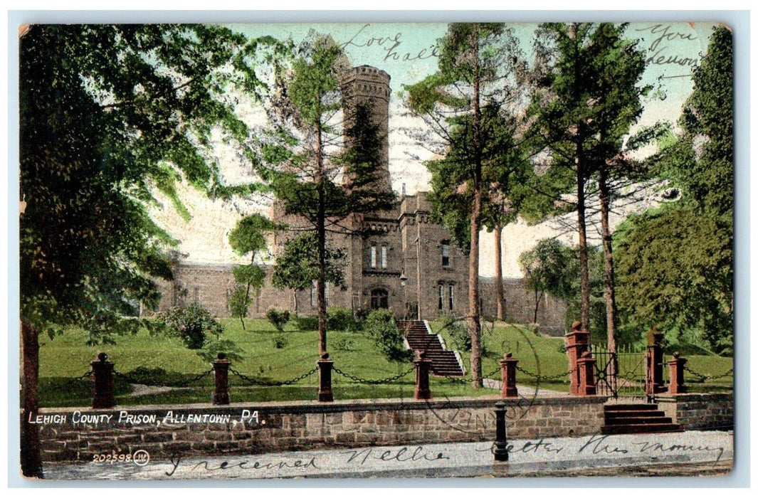 1908 Exterior Lehigh County Prison Allentown Pennsylvania PA Souvenir Postcard