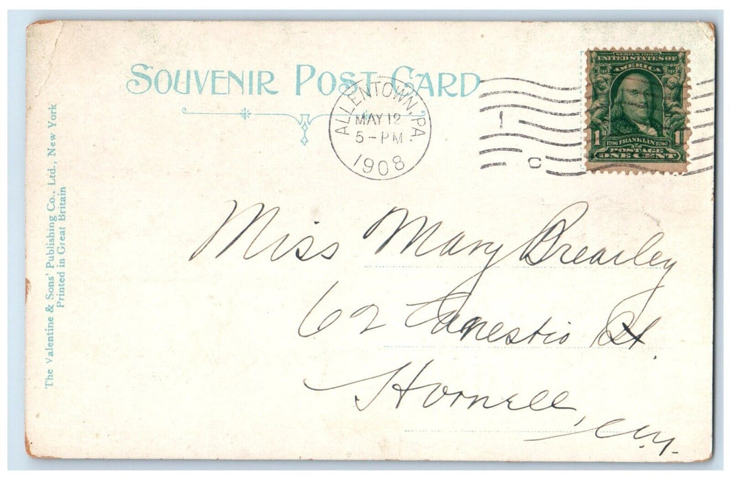 1908 Exterior Lehigh County Prison Allentown Pennsylvania PA Souvenir Postcard