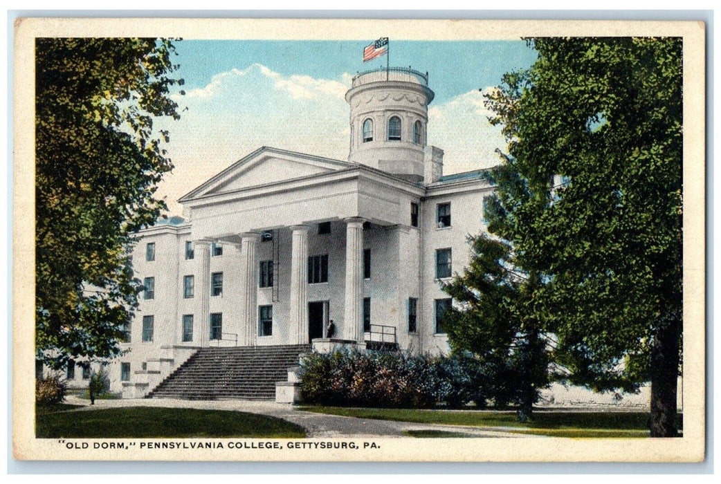 c1920 Old Dorm Pennsylvania College Gettysburg Pennsylvania PA Unposted Postcard