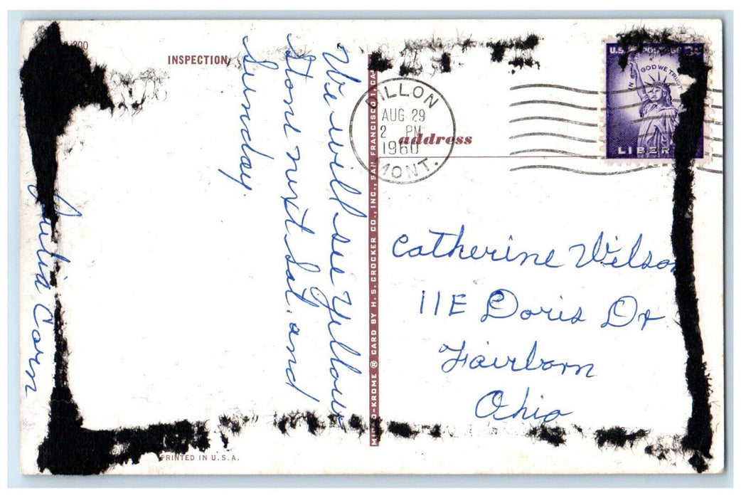 1960 Inspection Black Bear Cars Dillon Montana MT Posted Vintage Postcard