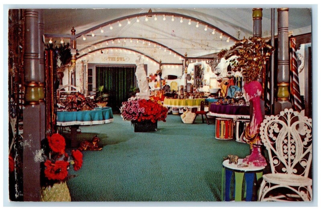 c1950's Parship Hollow Gift Shop Interior East Haddam Connecticut CT Postcard