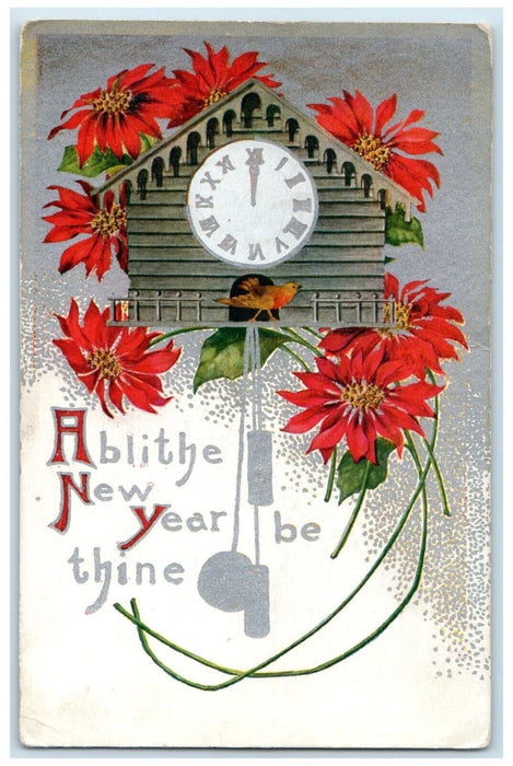 1908 Cobden Minnesota MN To Springfield Doane Cancel 1 Cent New Year Postcard
