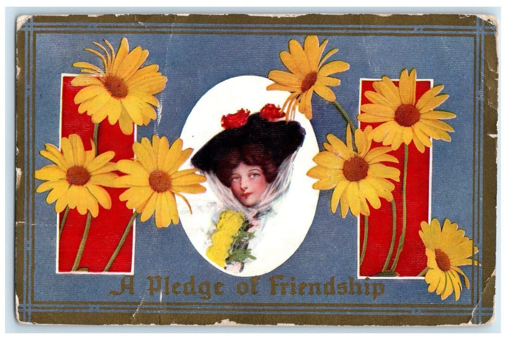 1916 Pequot Minnesota MN To Lewisville DPO 1896-1940 Duplex Cancel Postcard