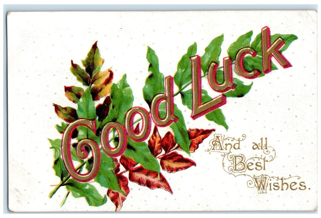1909 Wanamingo Minnesota MN Doane Cancel Good Luck Best Wishes Postcard