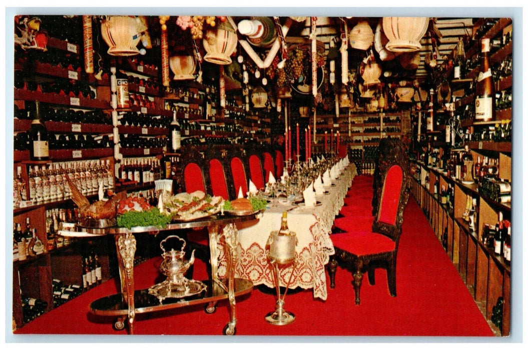 The Blue Fox Restaurant Dining In The Wine Cellar San Francisco CA Postcard