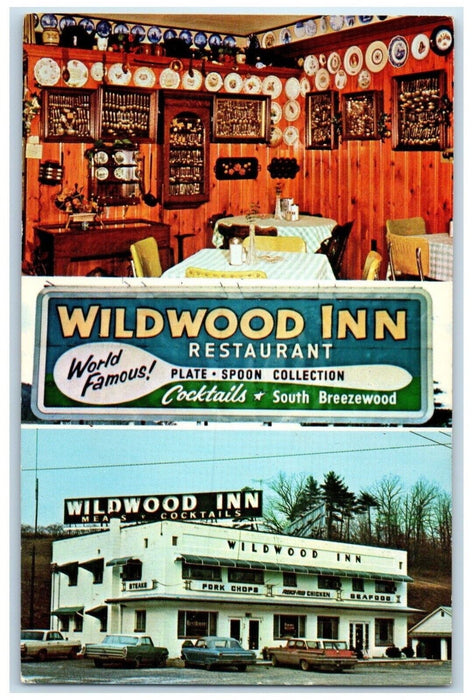 c1950's Wildwood Inn Restaurant Breezewood Pennsylvania PA Multiview Postcard