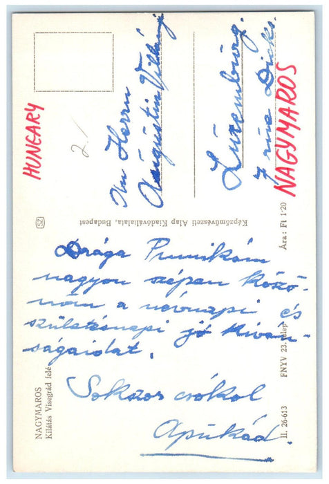 c1950's Kilatas Visegrad Fele Nagymaros Hungary RPPC Photo Postcard