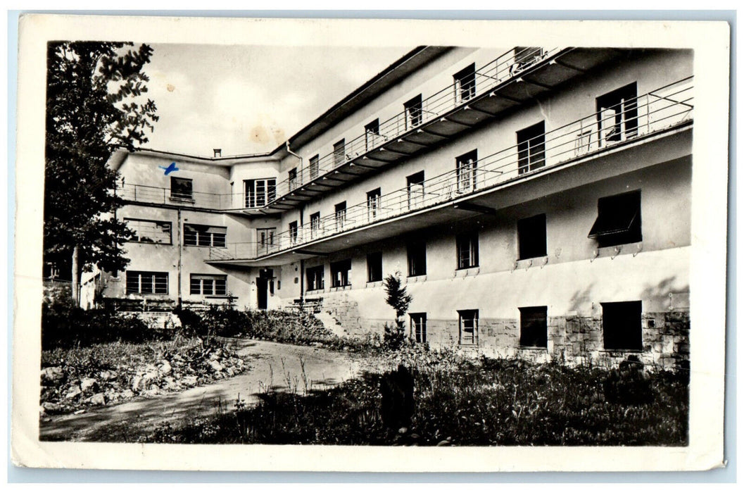 1957 Building Rooms View Mav Udulo Matrahaza Hungary RPPC Photo Postcard