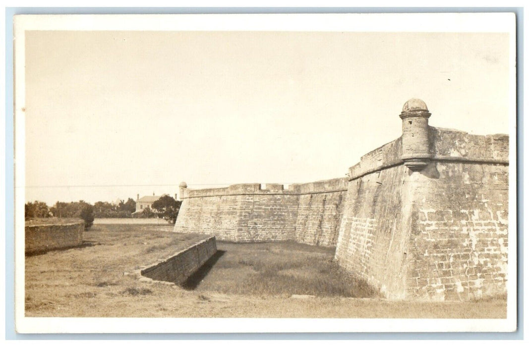 c1910's View Of Fort Marion St. Augustine Florida FL RPPC Photo Antique Postcard