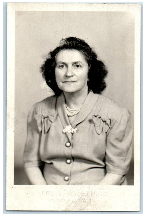 c1940's Amon Studio Portrait Canonsburg Pennsylvania PA RPPC Photo Postcard