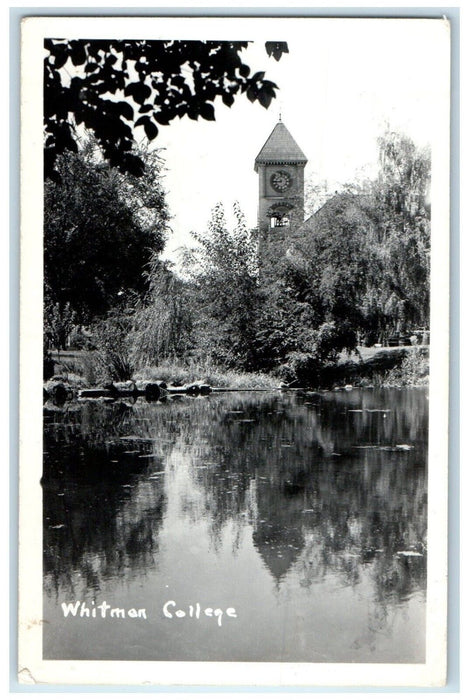 1949 Whitmon College Building Walla Walla Washington WA RPPC Photo Postcard