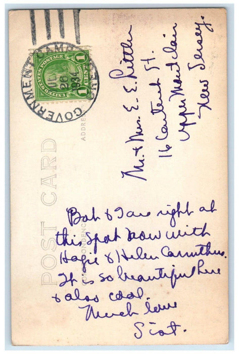 1934 Mt. Hood From Government Camp Mt. Loop Road Oregon OR RPPC Photo Postcard
