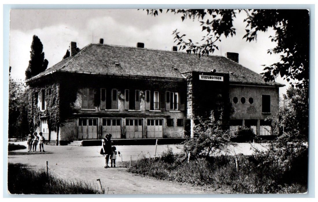 1958 Building View Culture of Ajka Hungary Vintage Posted RPPC Photo Postcard